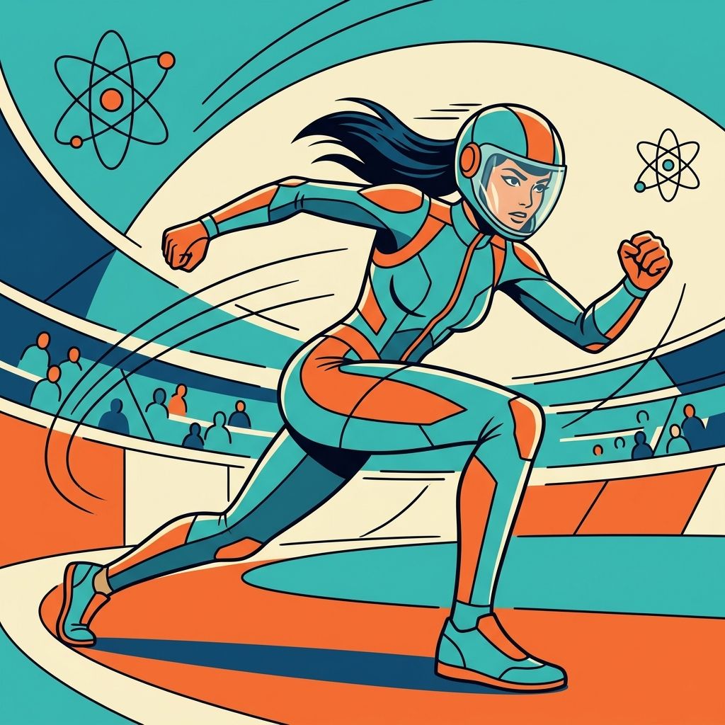 AI mnemonic illustration for the English word "lunge"