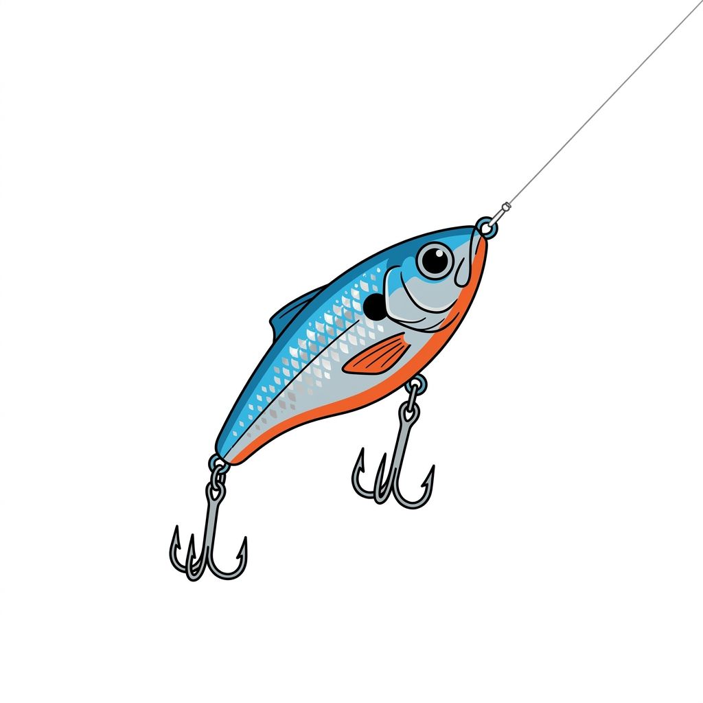 AI mnemonic illustration for the English word "lure"