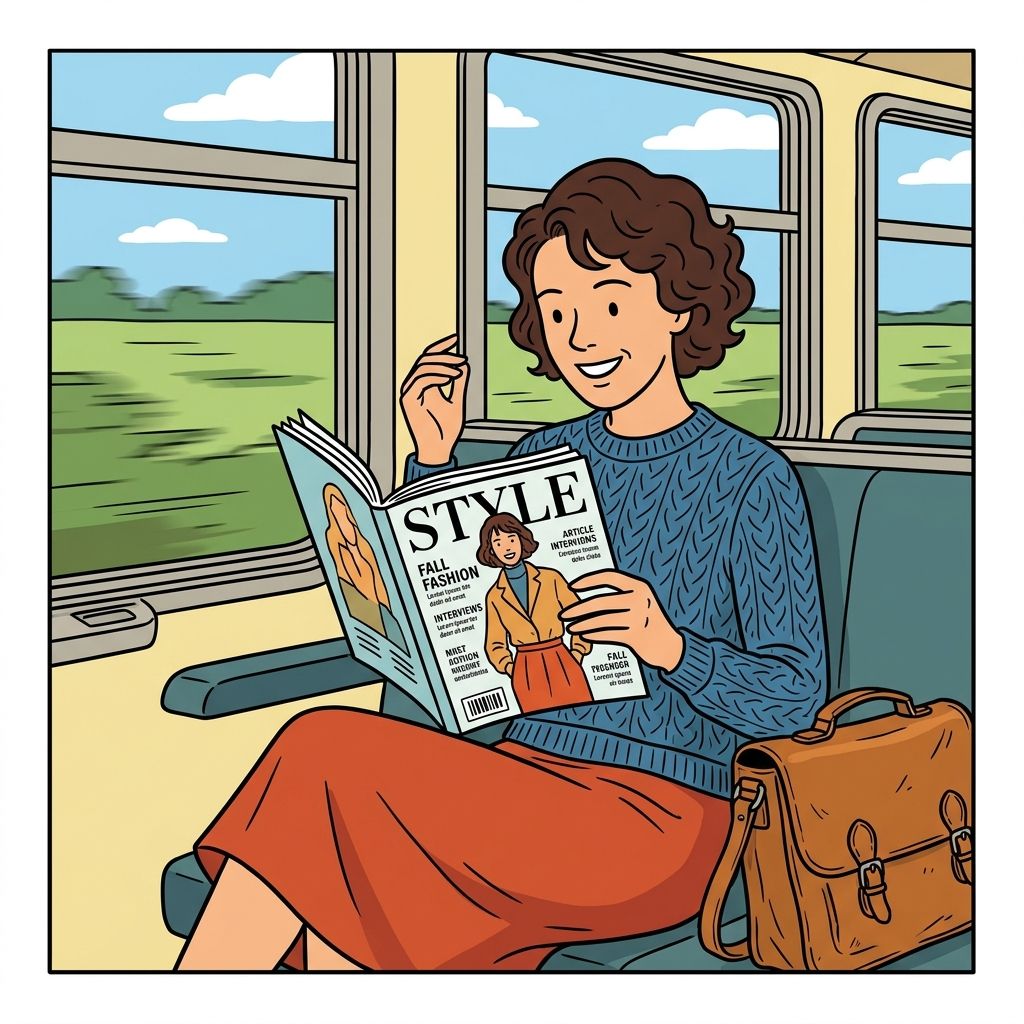 AI mnemonic illustration for the English word "magazine"