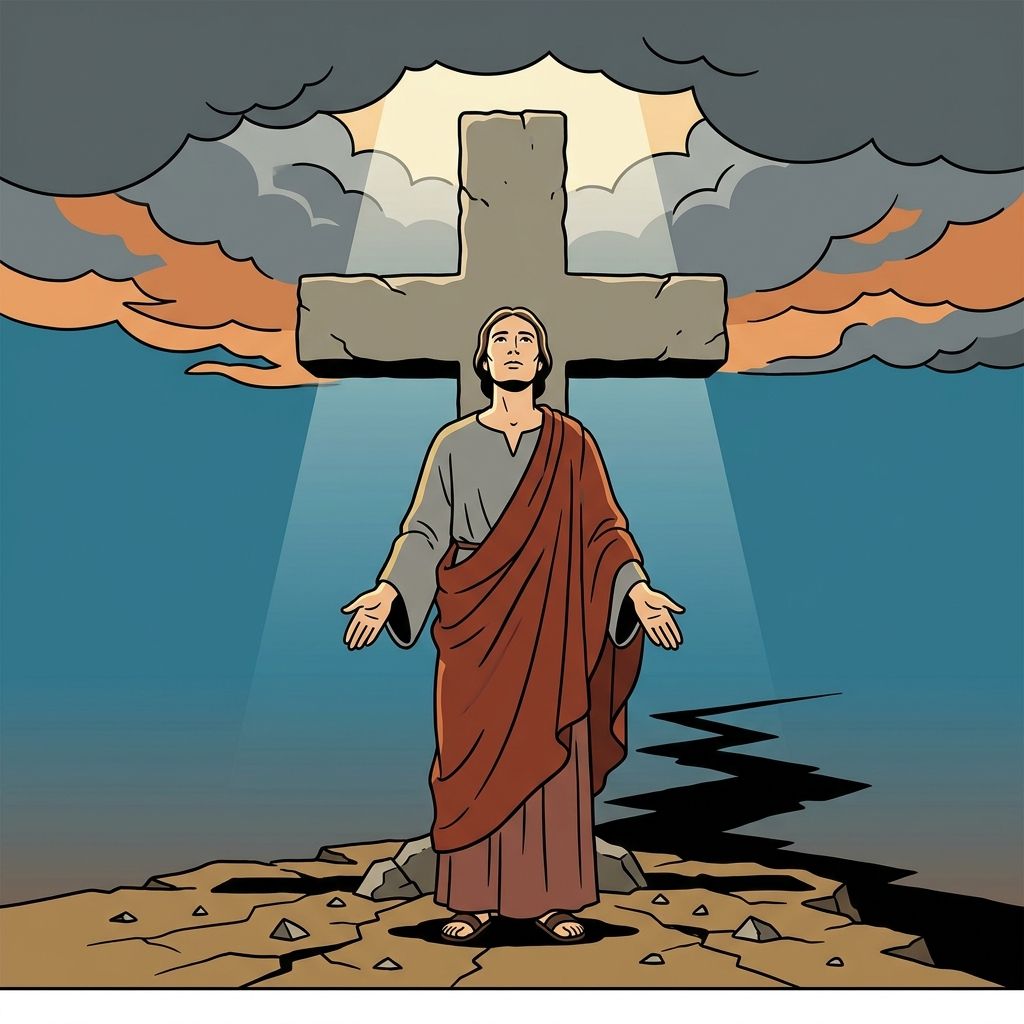 AI mnemonic illustration for the English word "martyrdom"