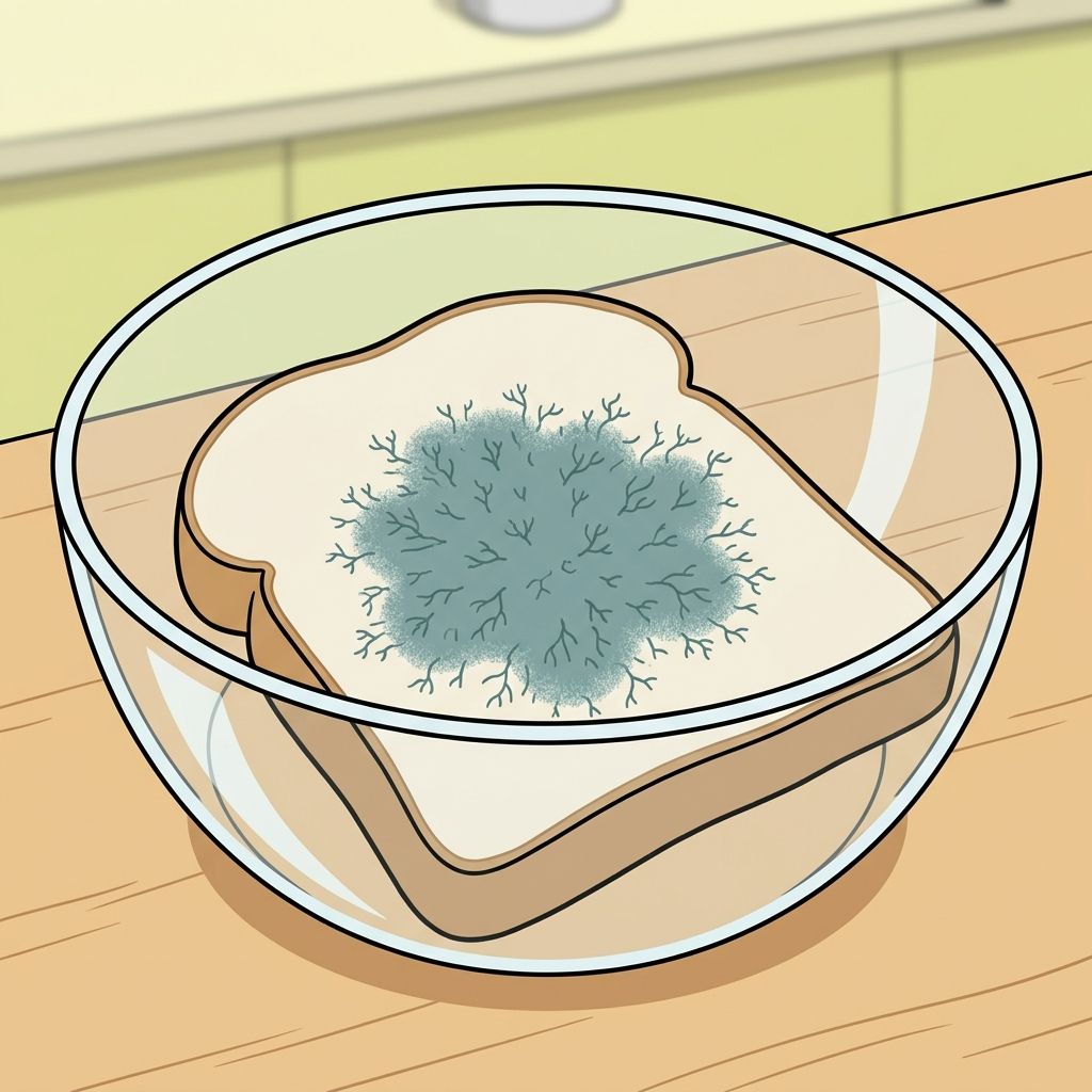 AI mnemonic illustration for the English word "mold"