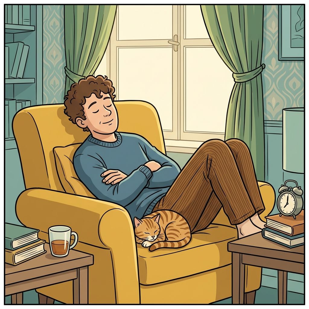 AI mnemonic illustration for the English word "nap"