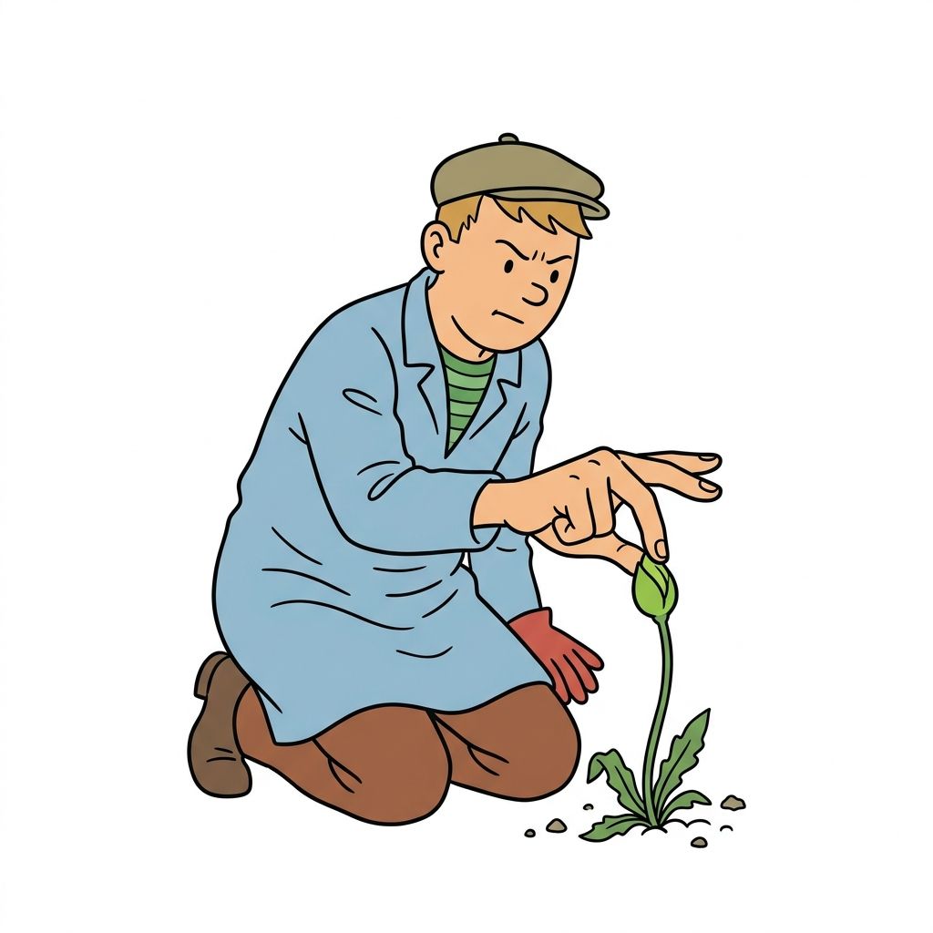AI mnemonic illustration for the English word "nip in the bud"