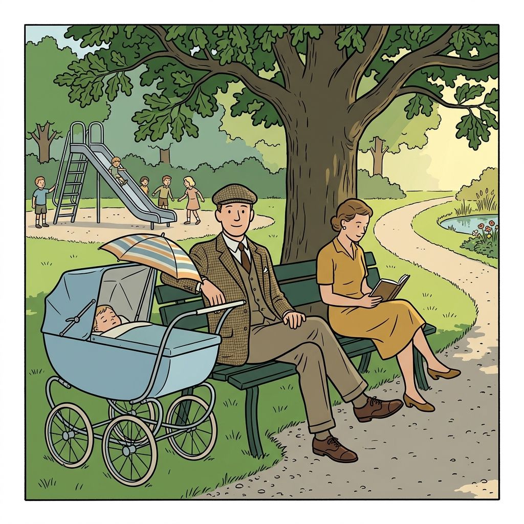 AI mnemonic illustration for the English word "park"