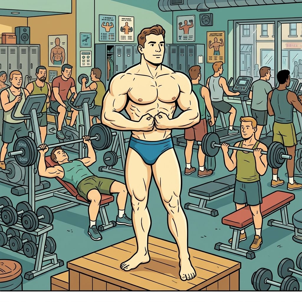 AI mnemonic illustration for the English word "pectorals"