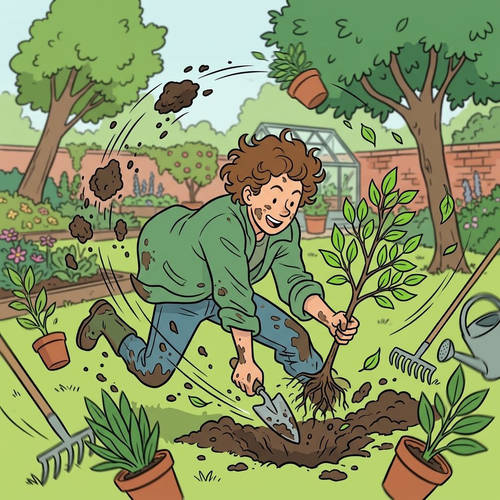 AI mnemonic illustration for the English word "plant"