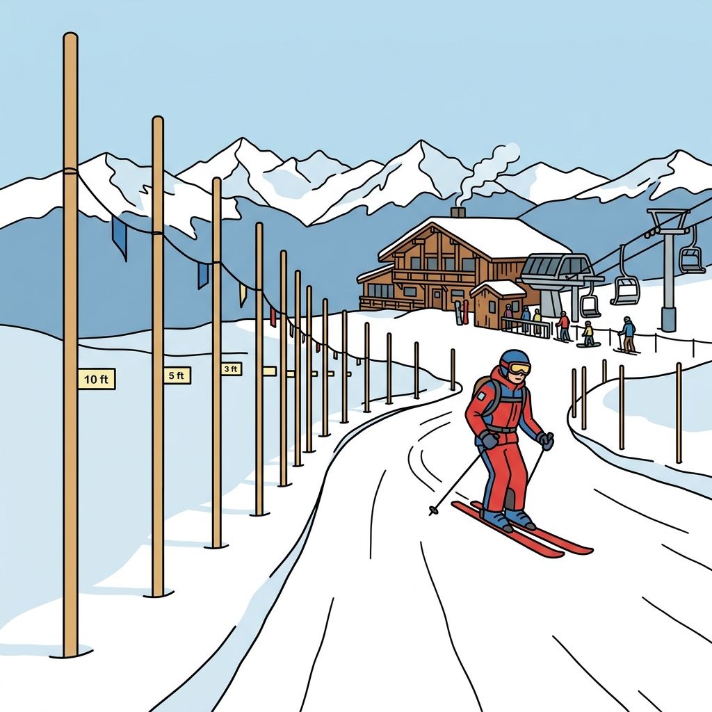 AI mnemonic illustration for the English word "poles"