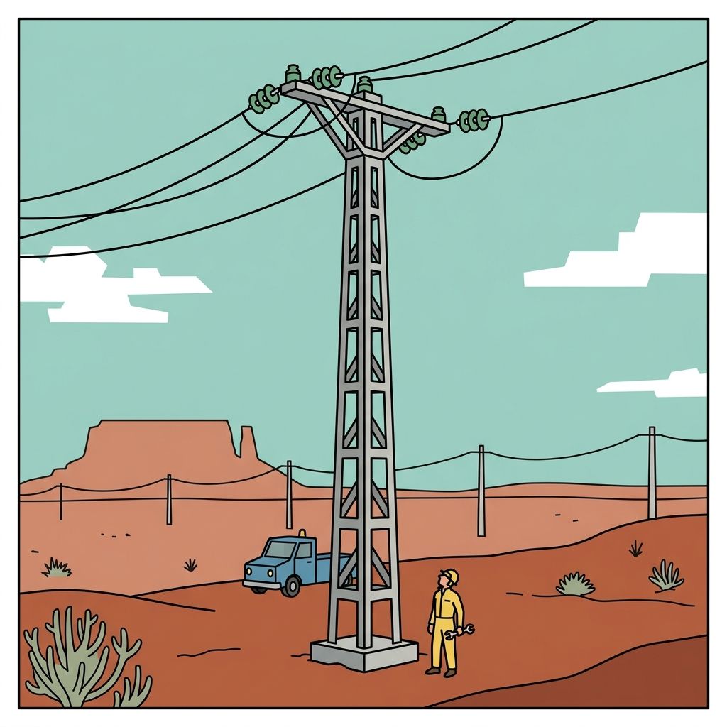 AI mnemonic illustration for the English word "poles"