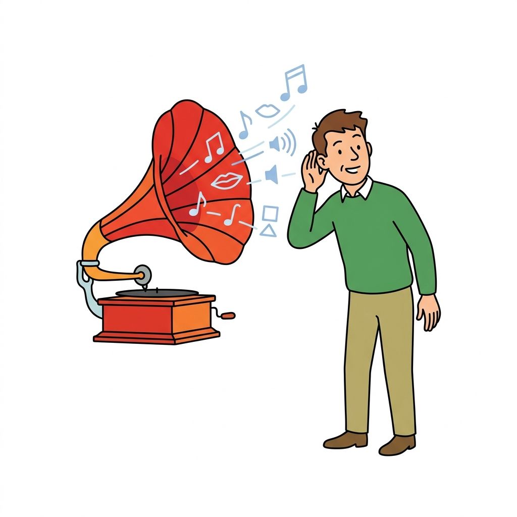 AI mnemonic illustration for the English word "pronunciation"