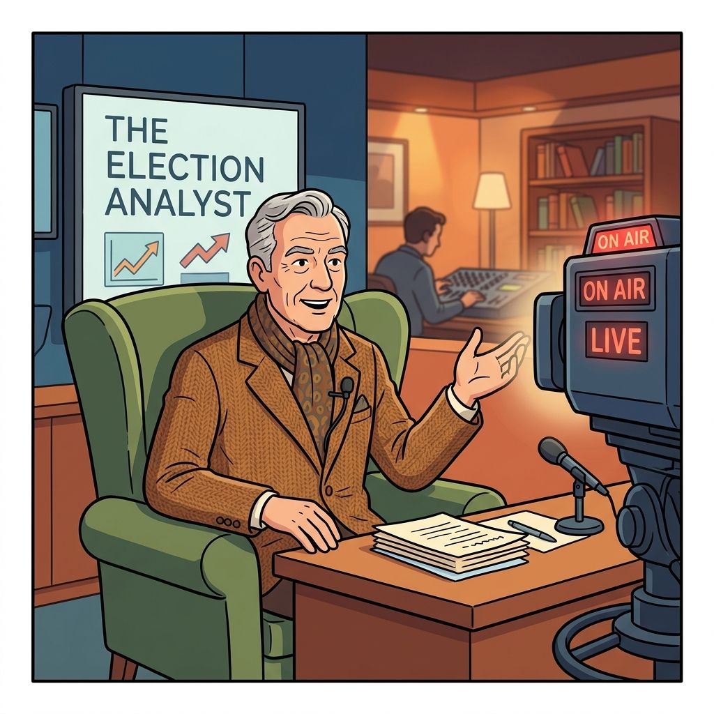 AI mnemonic illustration for the English word "pundit"
