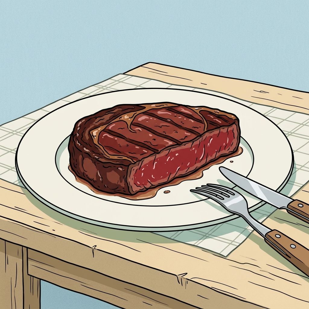 AI mnemonic illustration for the English word "rare"