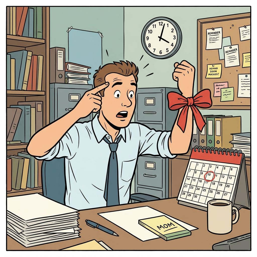 AI mnemonic illustration for the English word "remind"