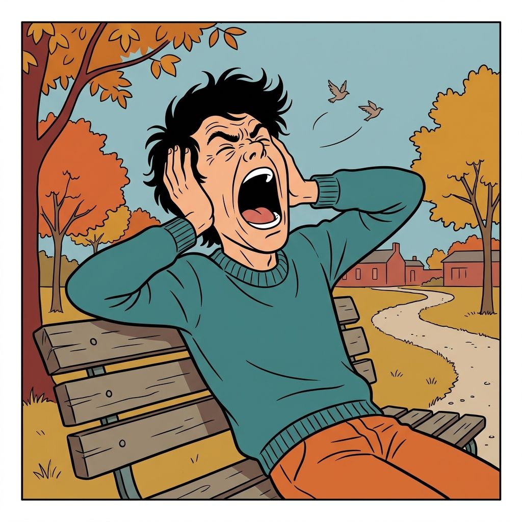 AI mnemonic illustration for the English word "scream"