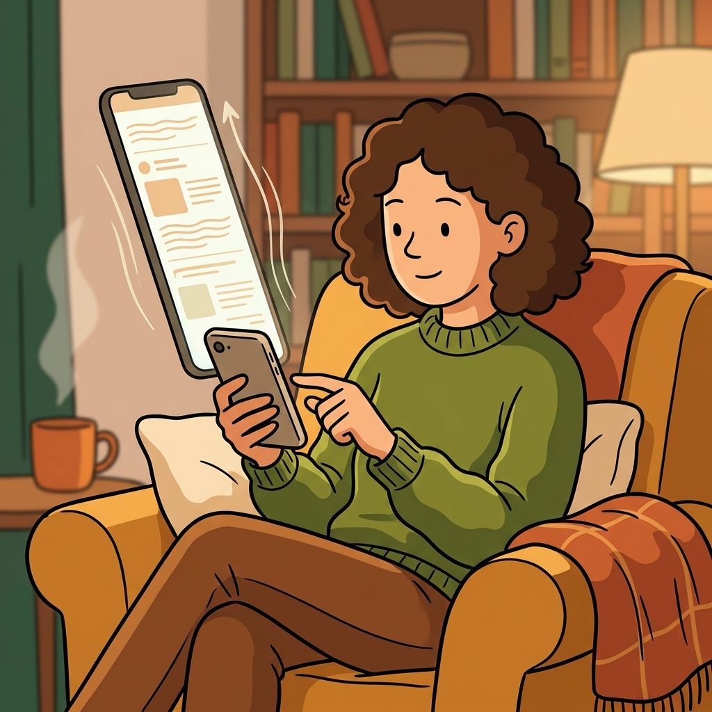 AI mnemonic illustration for the English word "scroll"
