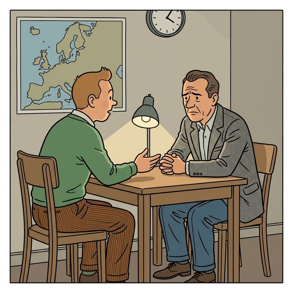 AI mnemonic illustration for the English word "serious"