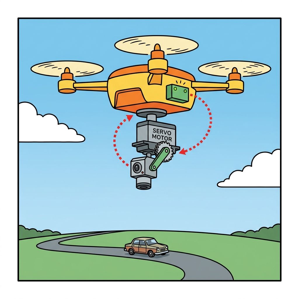 AI mnemonic illustration for the English word "servo motor"