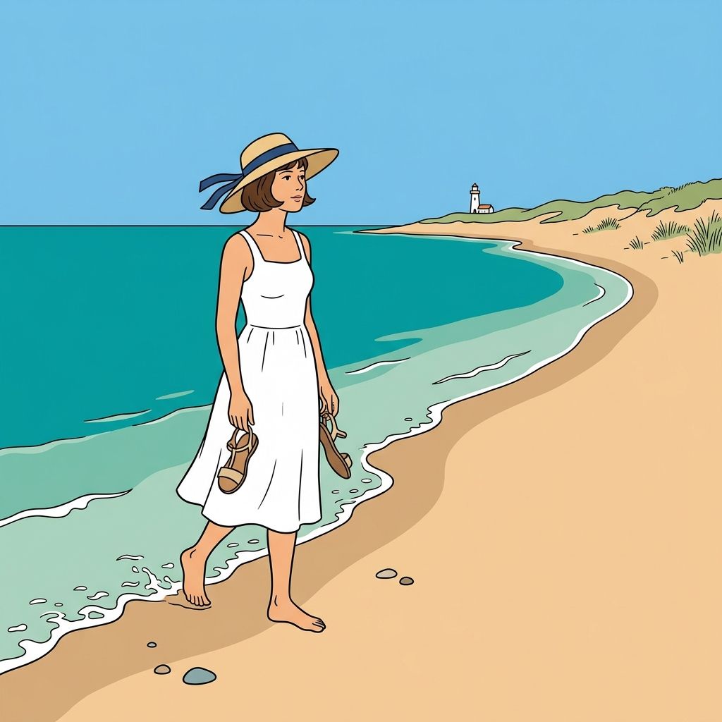 AI mnemonic illustration for the English word "shore"