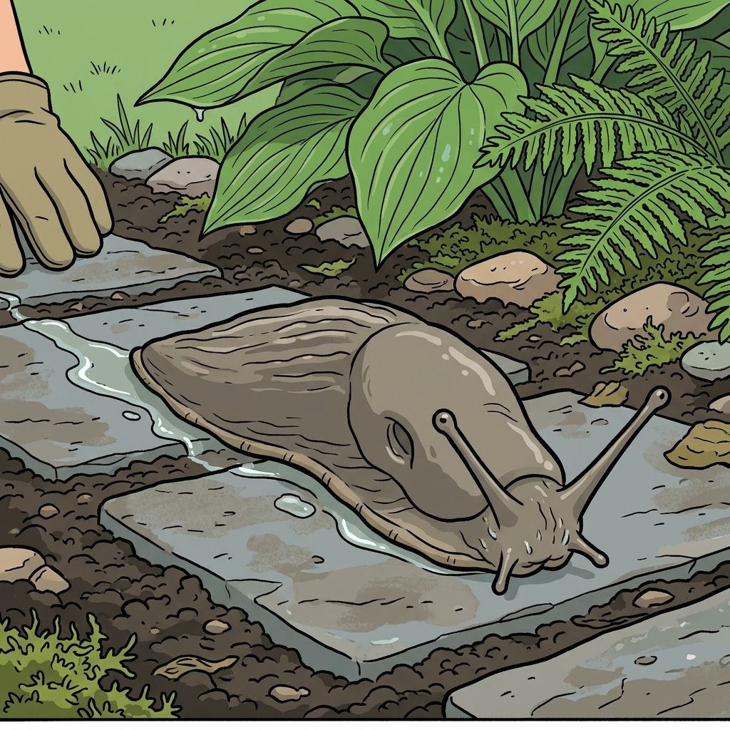 AI mnemonic illustration for the English word "slug"