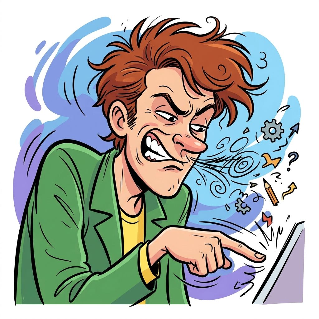 AI mnemonic illustration for the English word "sneer"
