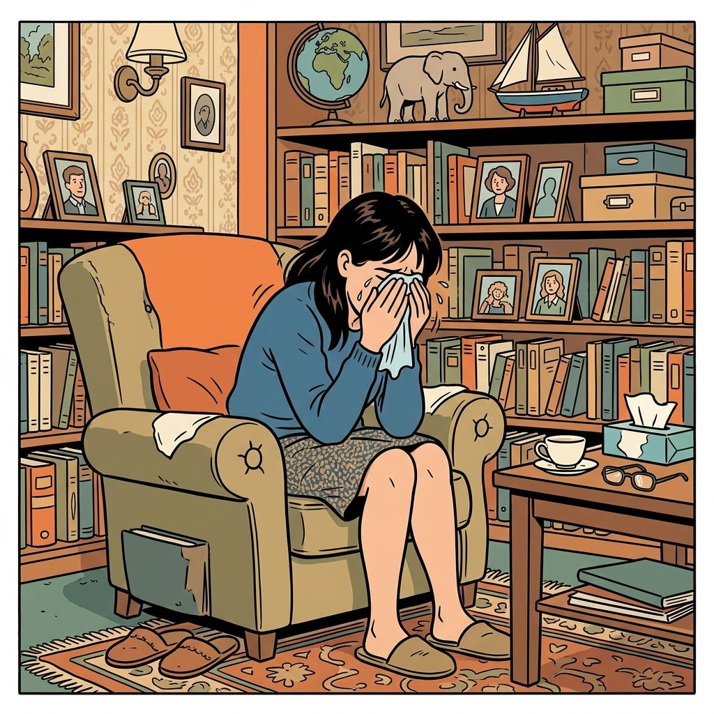 AI mnemonic illustration for the English word "sob"