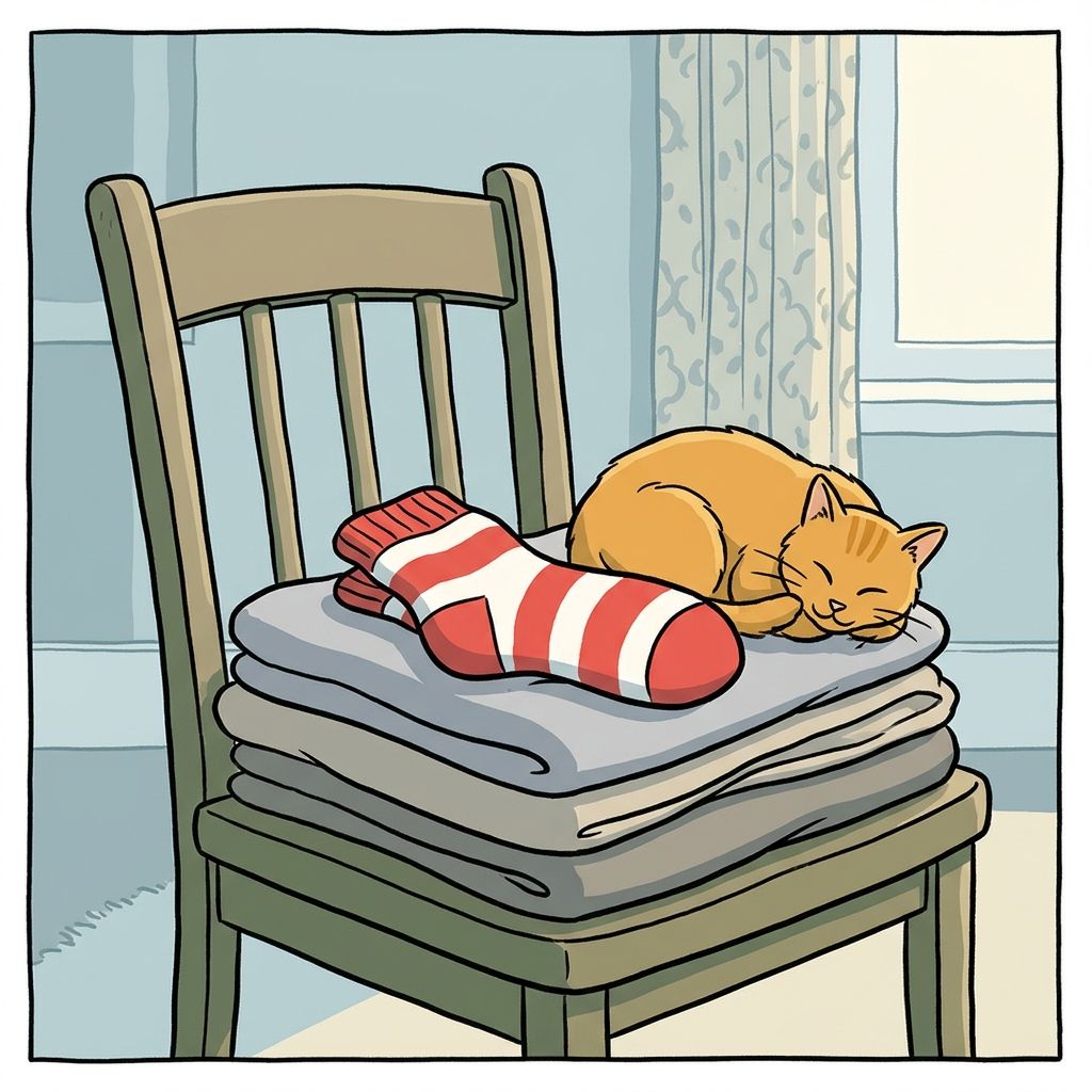 AI mnemonic illustration for the English word "sock"