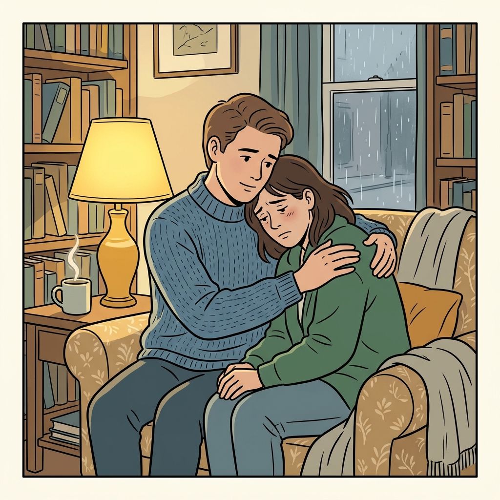 AI mnemonic illustration for the English word "solace"