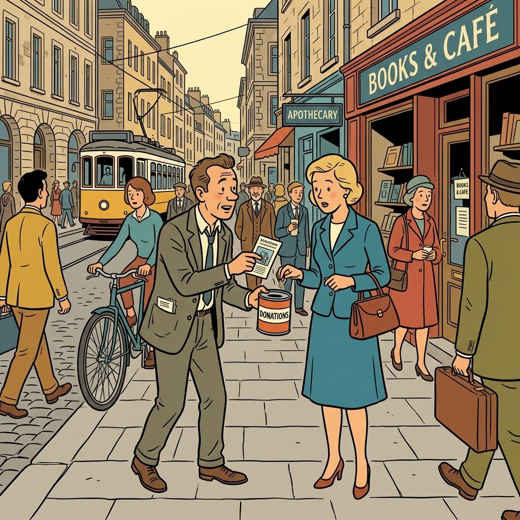 AI mnemonic illustration for the English word "solicit"