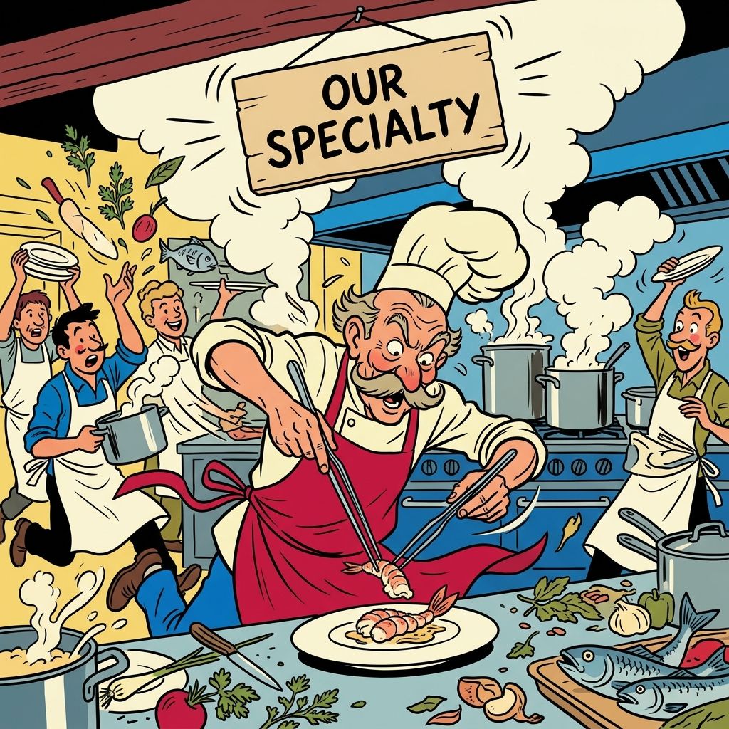 AI mnemonic illustration for the English word "specialty"