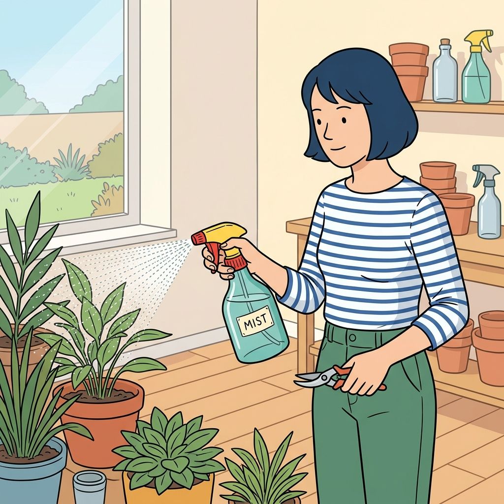 AI mnemonic illustration for the English word "spray bottle"