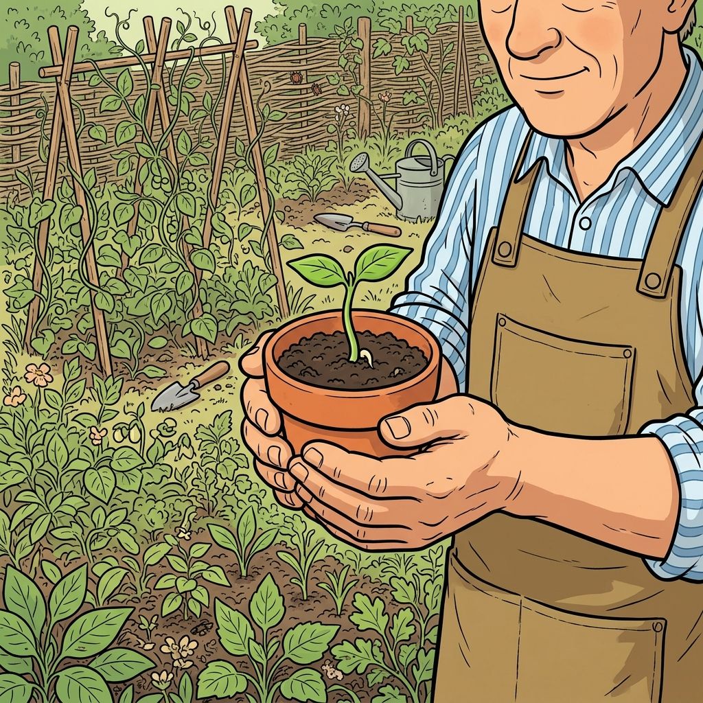 AI mnemonic illustration for the English word "sprout"
