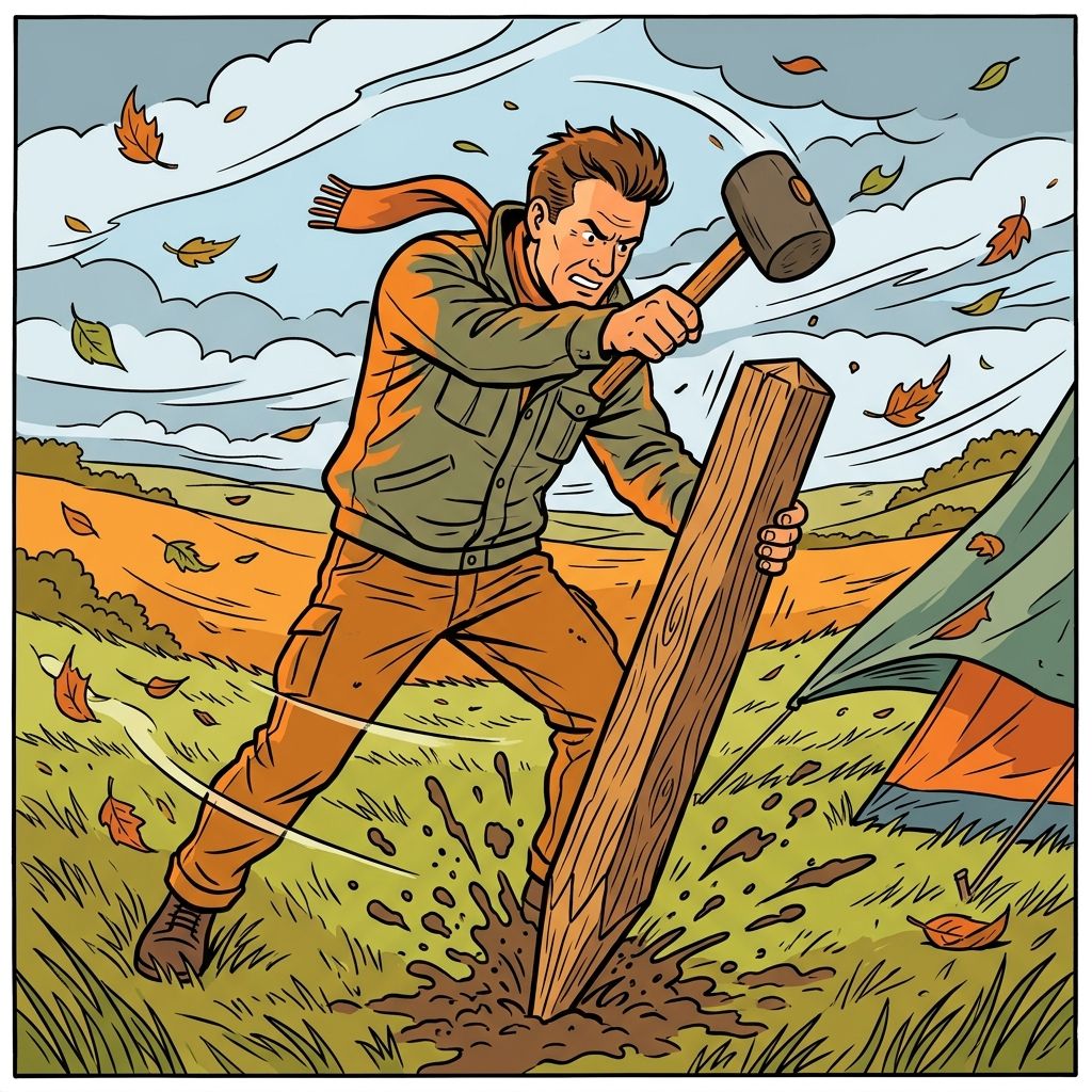 AI mnemonic illustration for the English word "stake"