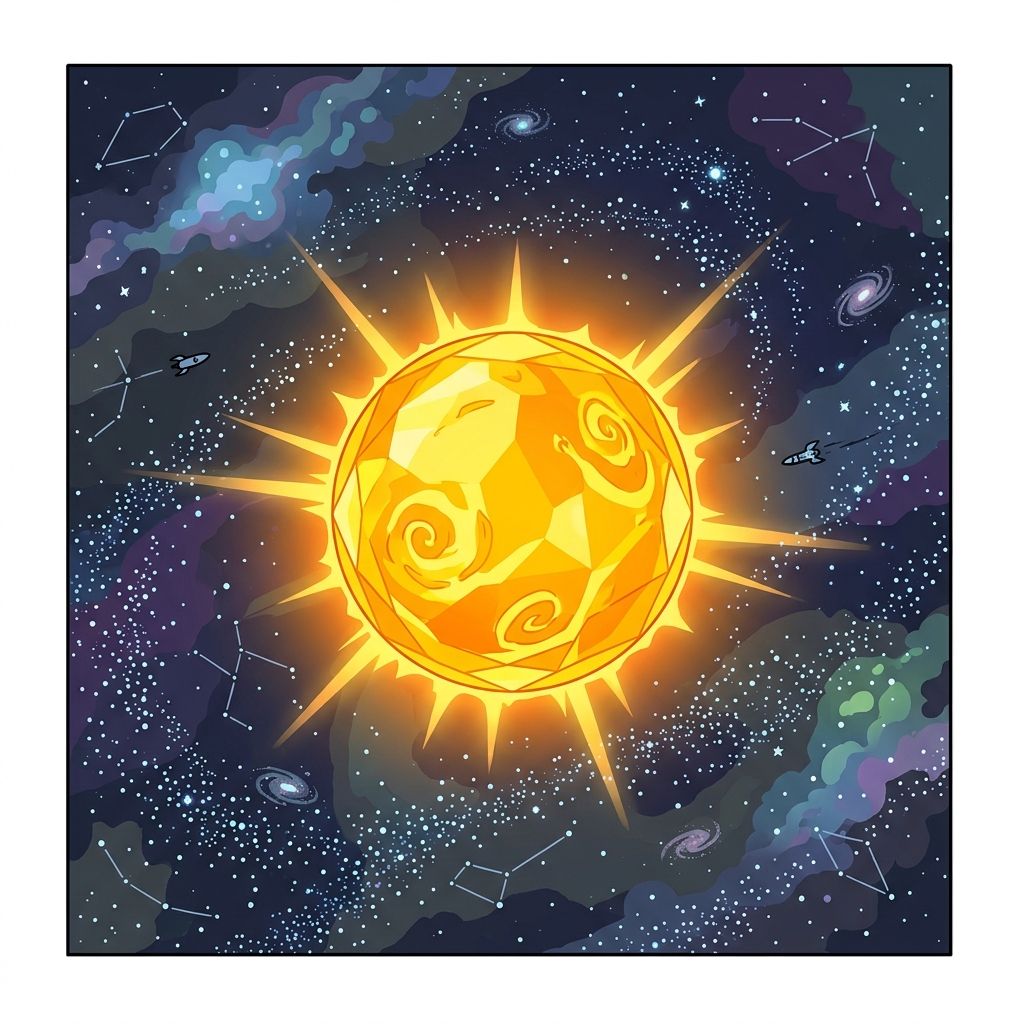 AI mnemonic illustration for the English word "star"