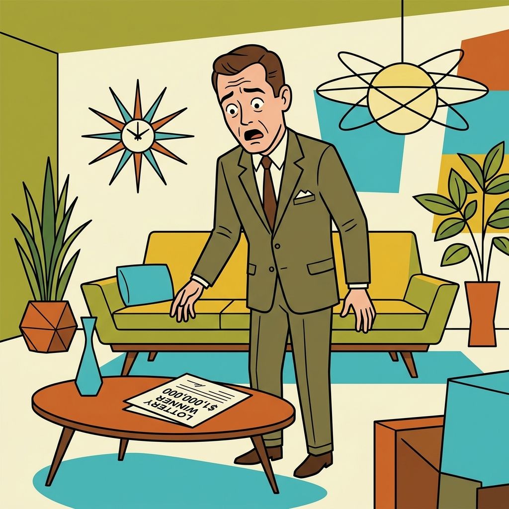 AI mnemonic illustration for the English word "stupefied"