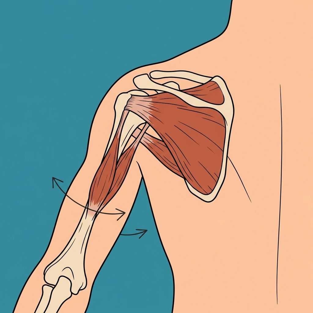 AI mnemonic illustration for the English word "subscapularis"