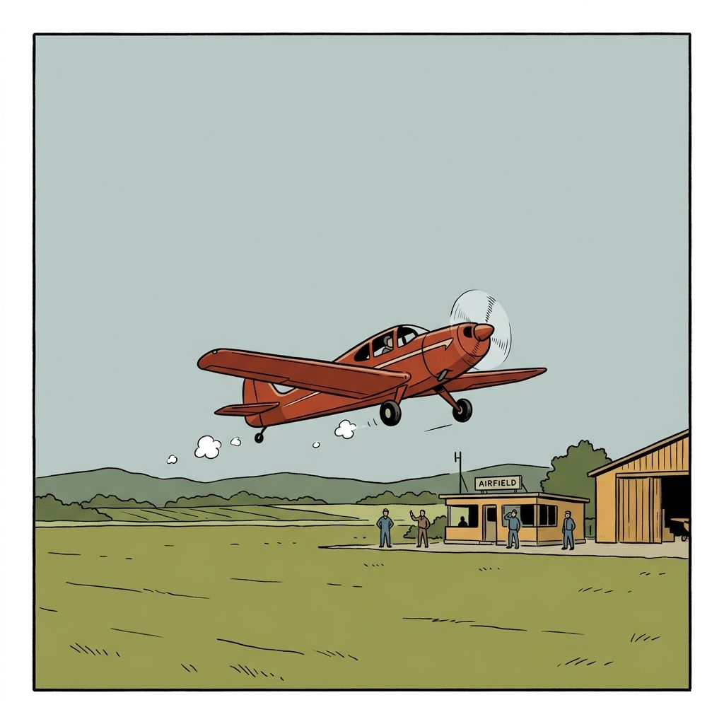 AI mnemonic illustration for the English word "take off"