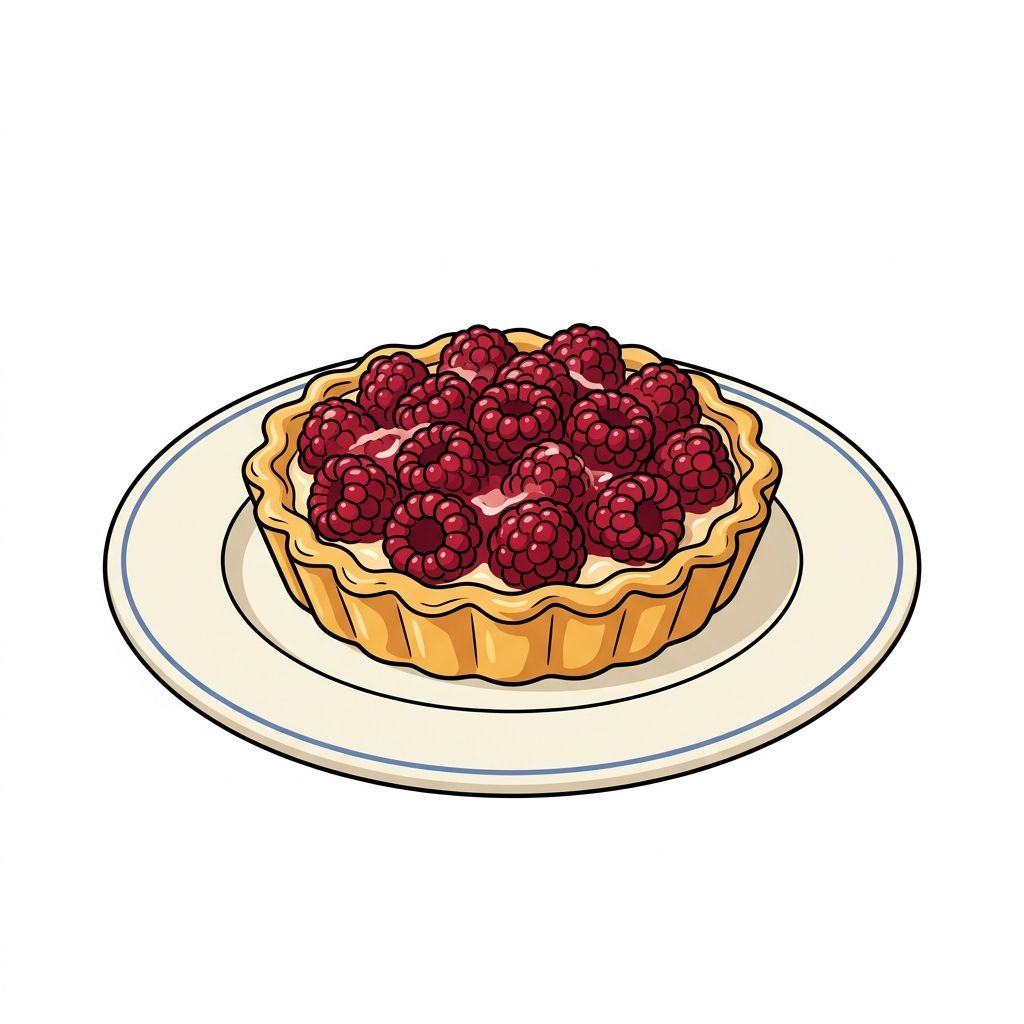 AI mnemonic illustration for the English word "tart"