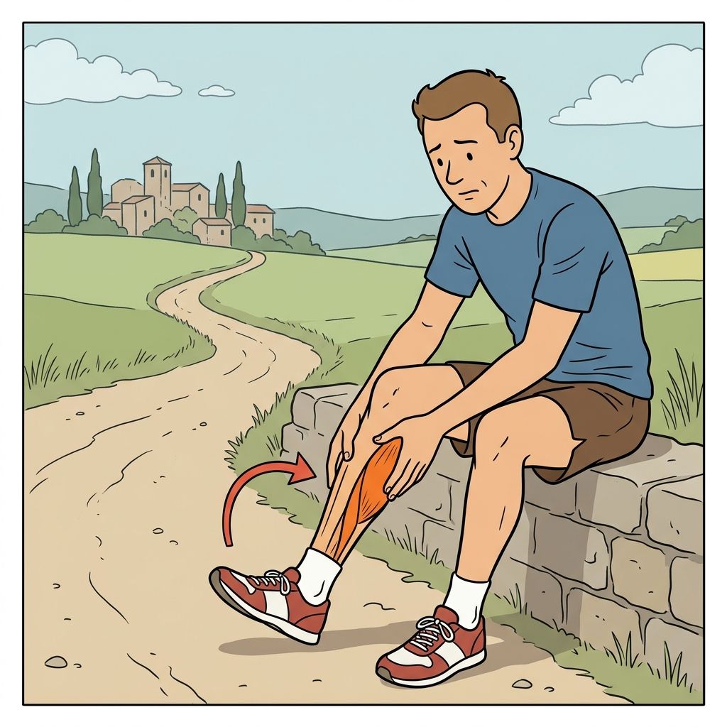 AI mnemonic illustration for the English word "tibialis anterior"