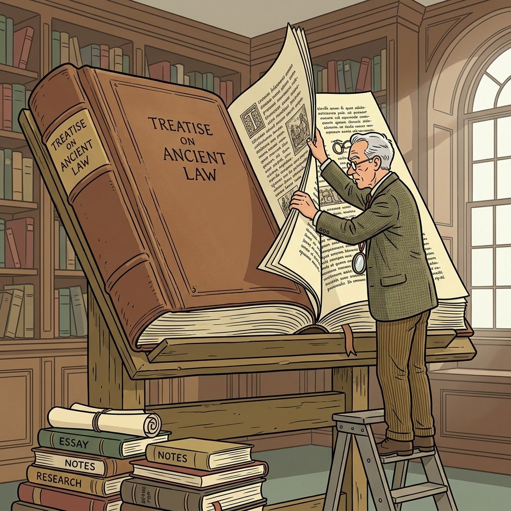 AI mnemonic illustration for the English word "treatise"