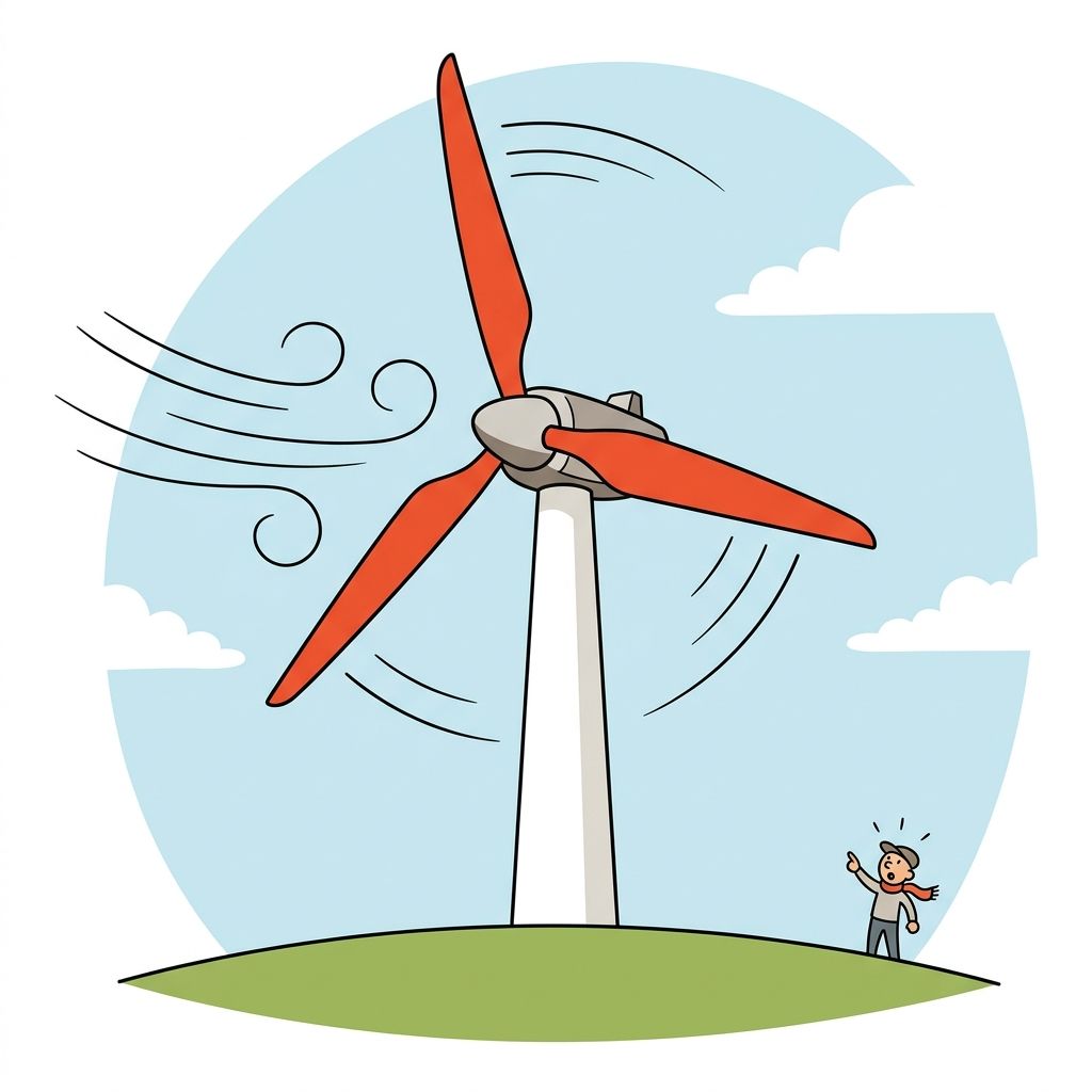 AI mnemonic illustration for the English word "turbine"