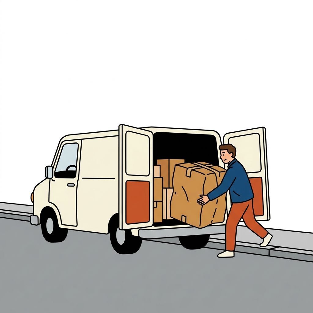 AI mnemonic illustration for the English word "van"