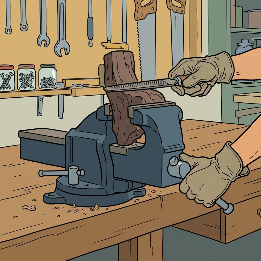 AI mnemonic illustration for the English word "vise"