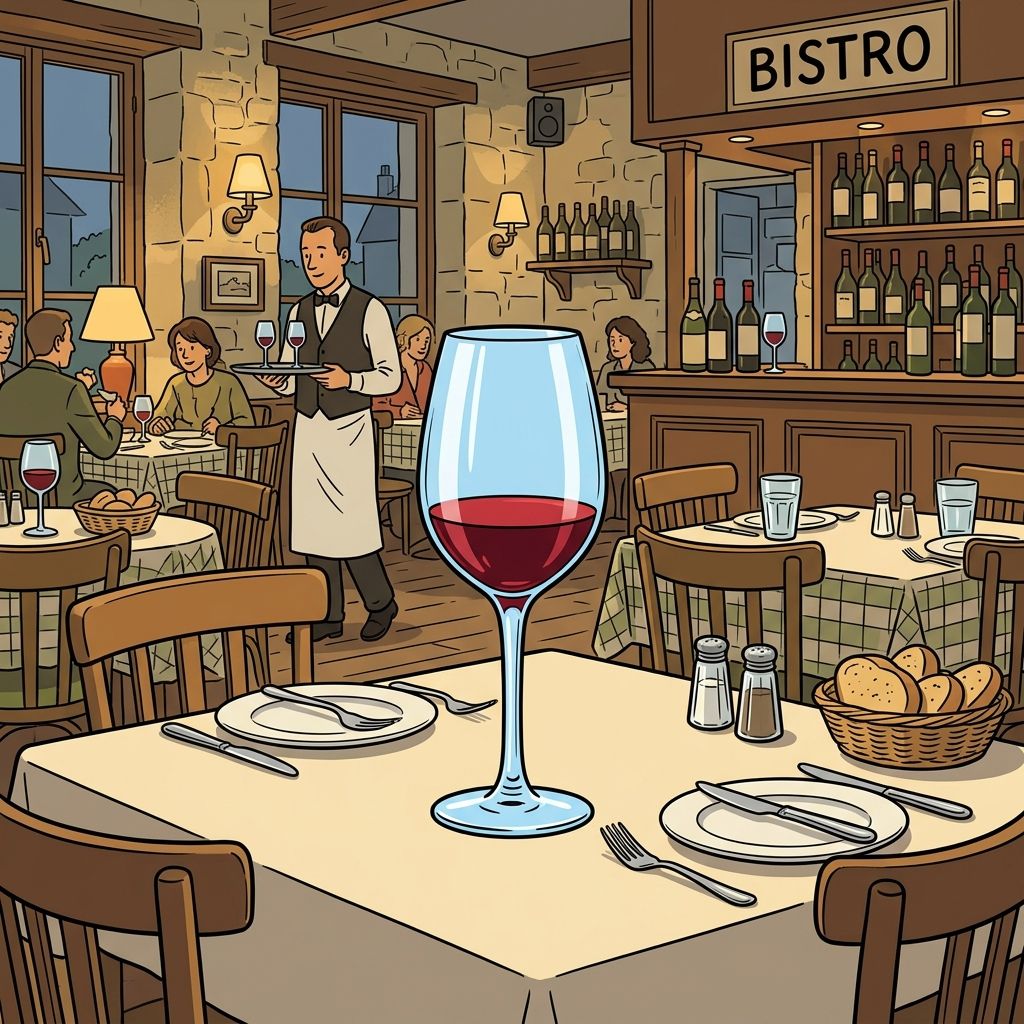 AI mnemonic illustration for the English word "wine glass"