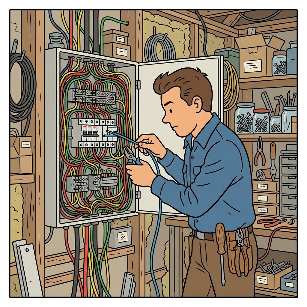 AI mnemonic illustration for the English word "wire"