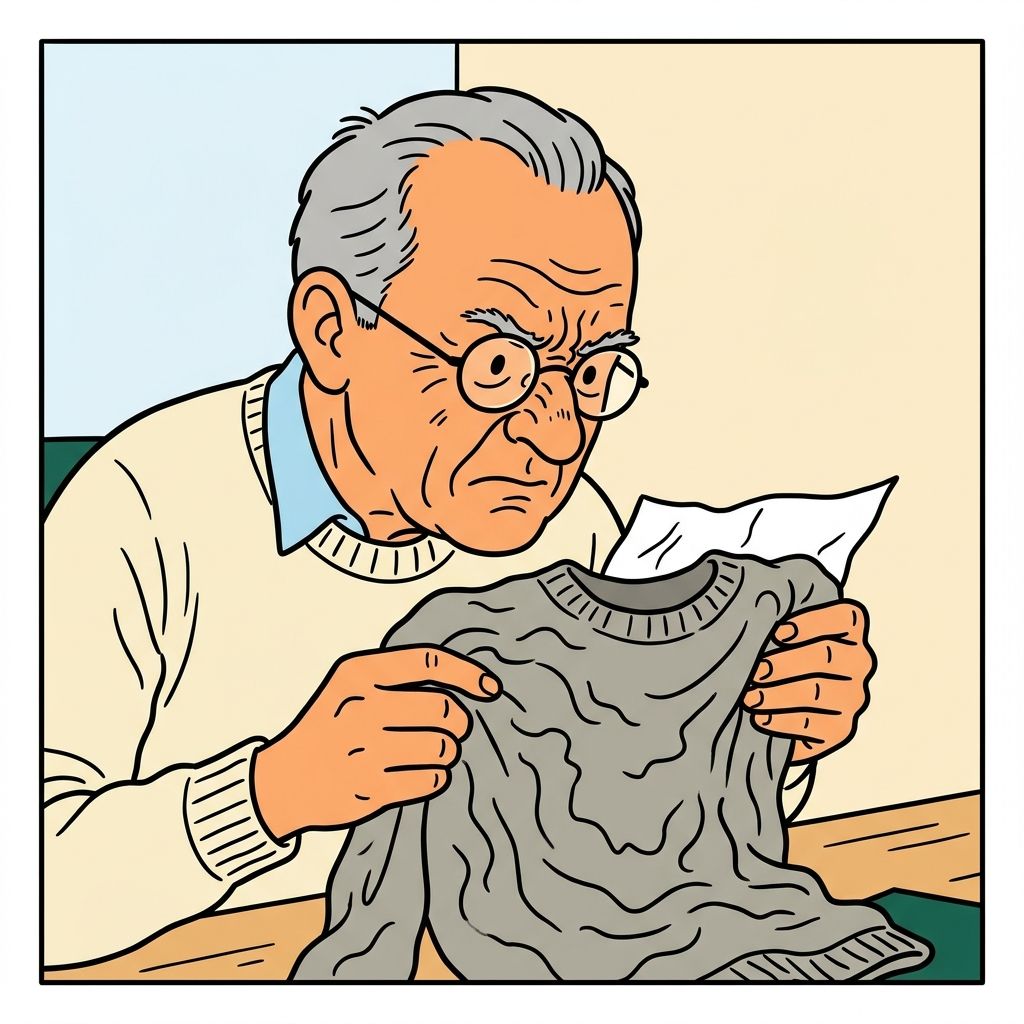 AI mnemonic illustration for the English word "wrinkle"