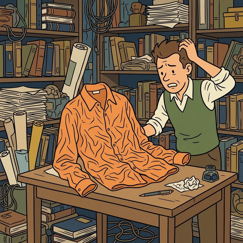 AI mnemonic illustration for the English word "wrinkles"
